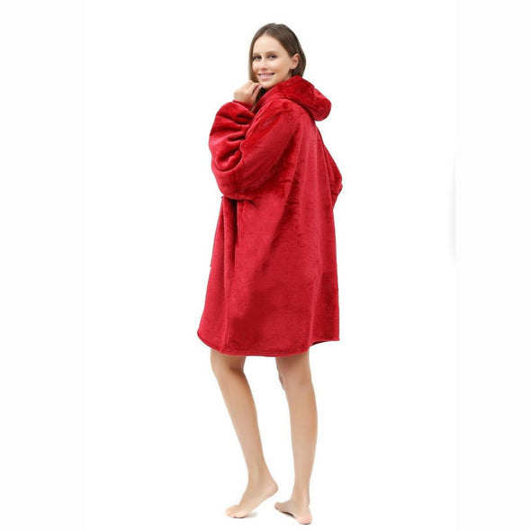 CoHoodie™ Red Oversized Hoodie Blanket