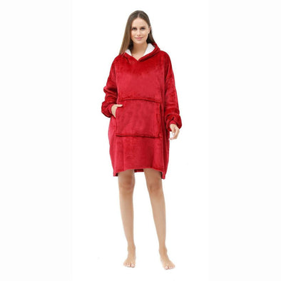 CoHoodie™ Red Oversized Hoodie Blanket