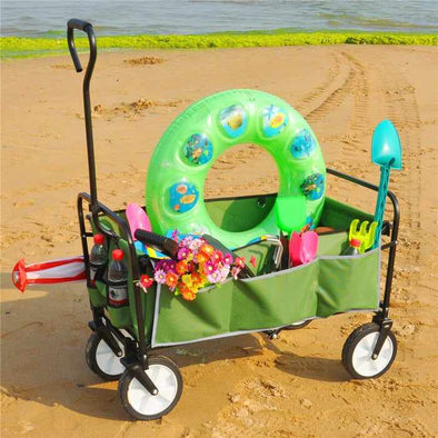 Collapsible Folding Beach Wagon Grocery Sports Cart-Aroflit