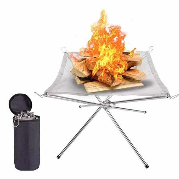 Collapsing Steel Fire Pit Mesh – 5kg Load Bearing – Stainless Frame