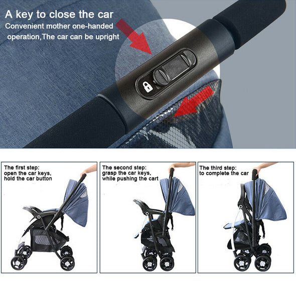 Multifunctional Lightweight Foldable Newborn Pushchair