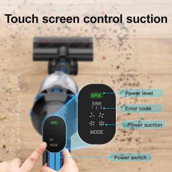 Cordless Vacuum Cleaner – 22000Pa Powerful Suction wih LED Touch Screen