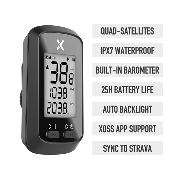 Cycle Computer with GPS Speedometer Waterproof with 1.8-inch LCD / Built-in GPS