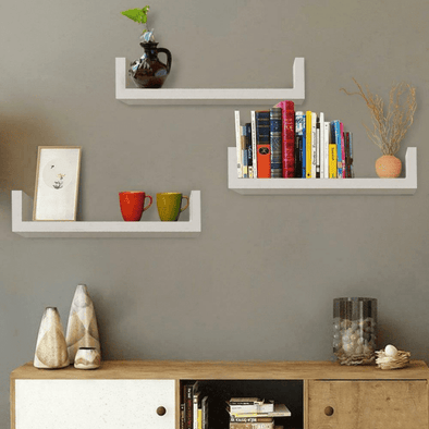 DIY Floating Wall Mounted Hanging Shelves-Aroflit