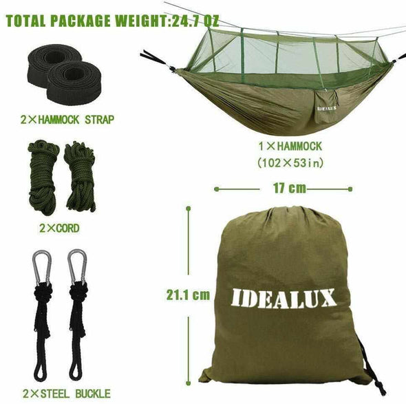 Double Person Mosquito Proof Camping Hammock