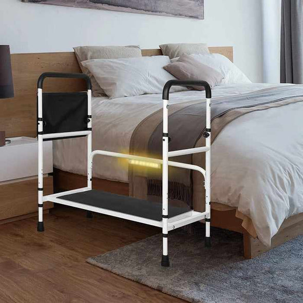 Elderly Adults High Bedside Step Stool With Handles-Aroflit