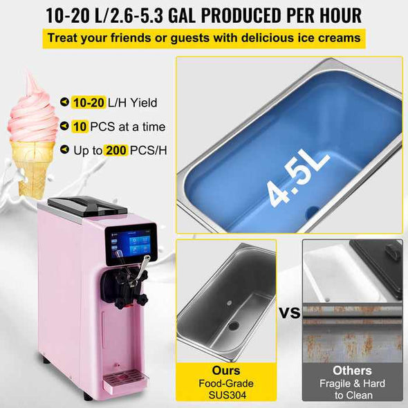 Electric Commercial Soft Serve Ice Cream Maker Machine-Aroflit
