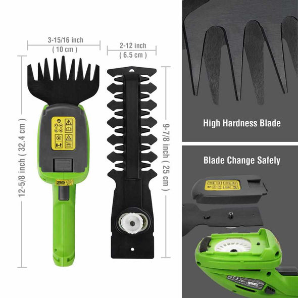 Electric Trimmer Rechargeable Hedge Cordless Trimmers for Grass