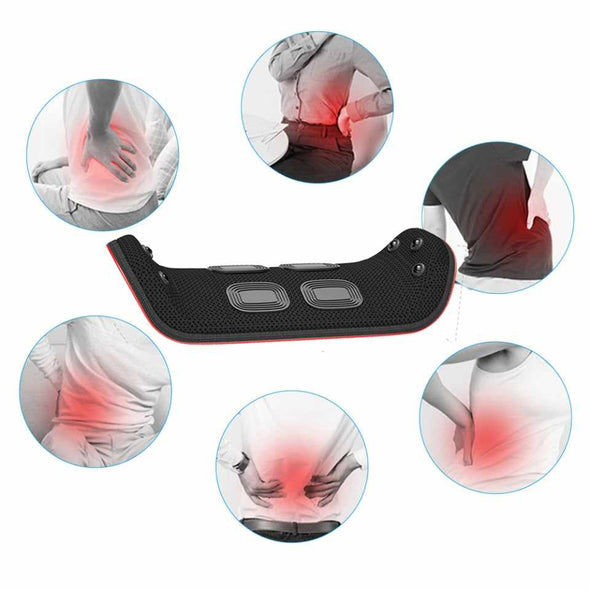 Electric Waist Lumbar Massager with Smart Traction Hot Compress