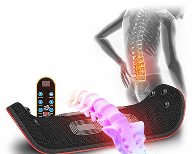 Electric Waist Lumbar Massager with Smart Traction Hot Compress