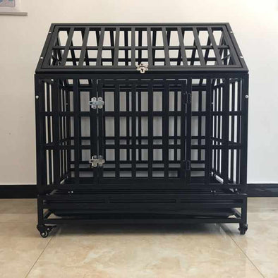 Extra-Large Heavy Duty Collapsible Metal Dog Crate Cage-Aroflit