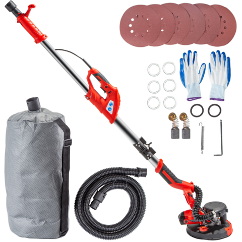 Drywall Sander 850W with Folding Handle, Variable Speed & Vacuum Bag