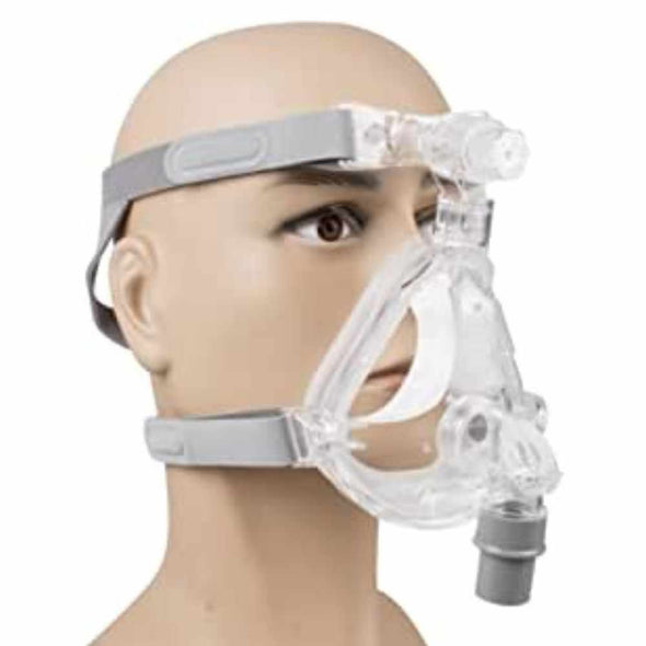 Face Cpap Mask with Free Adjustable Headgear Clips