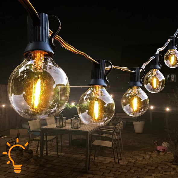 Festoon Outdoor String Light G40 – 18m / 33 Bulbs