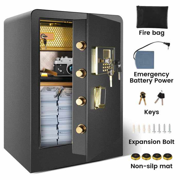 Fire & Water Proof Large Document Safe Lock Box-Aroflit