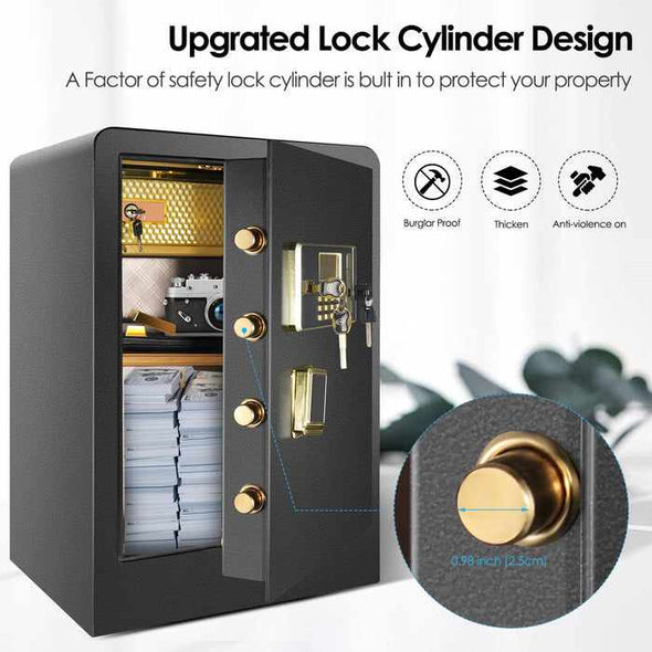 Fire & Water Proof Large Document Safe Lock Box-Aroflit