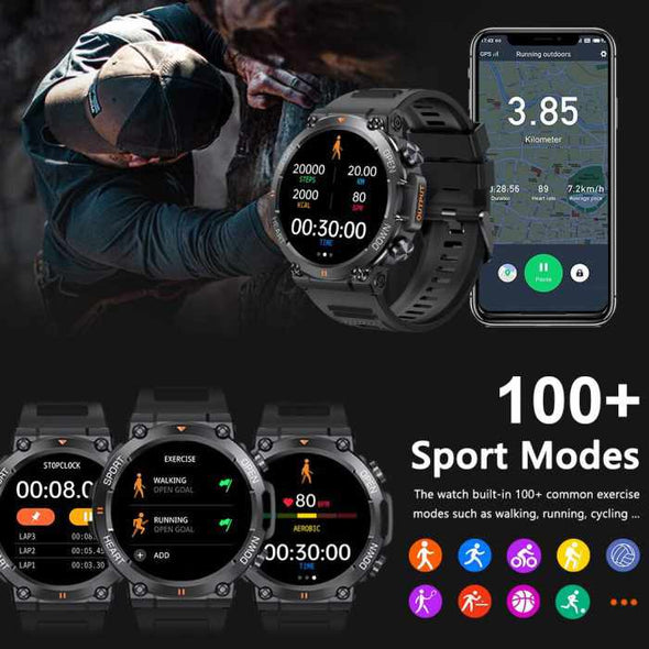 FitGuard™ HD Bluetooth Call Smart Watch Men’s Sports Fitness Tracker