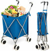 Foldable Grocery Shopping Rolling Cart With Wheels-Aroflit
