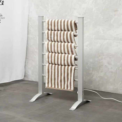 Free Standing Electric Heated Towel Warmer Rack-Aroflit