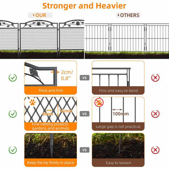 Garden Border Decorative Metal Fence Panels-Aroflit