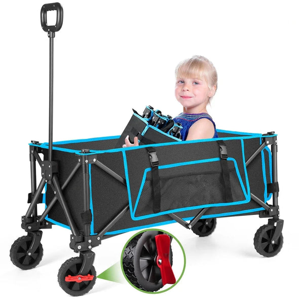 Heavy Duty Foldable Wagon Cart, Portable, Durable, Compact Design