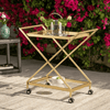 Gold Modern Wine Bar Serving Cart﻿-Aroflit