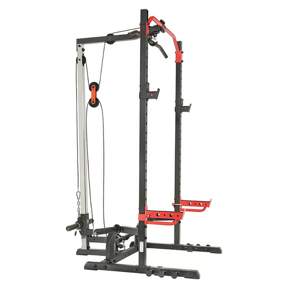 Gym Power Squat Half Rack For Home With Lats Pulldown-Aroflit