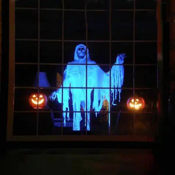 Halloween Holographic Window Projection