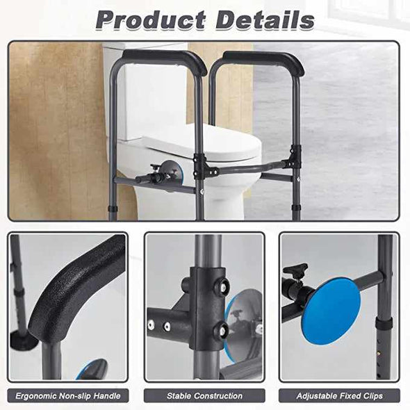 Handicap Toilet Safety Grab Bar Assist Frame Rails-Aroflit