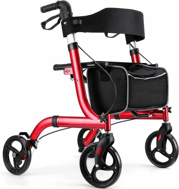 Heavy Duty 4 Wheel Lightweight Rollator Walker With Seat-Aroflit