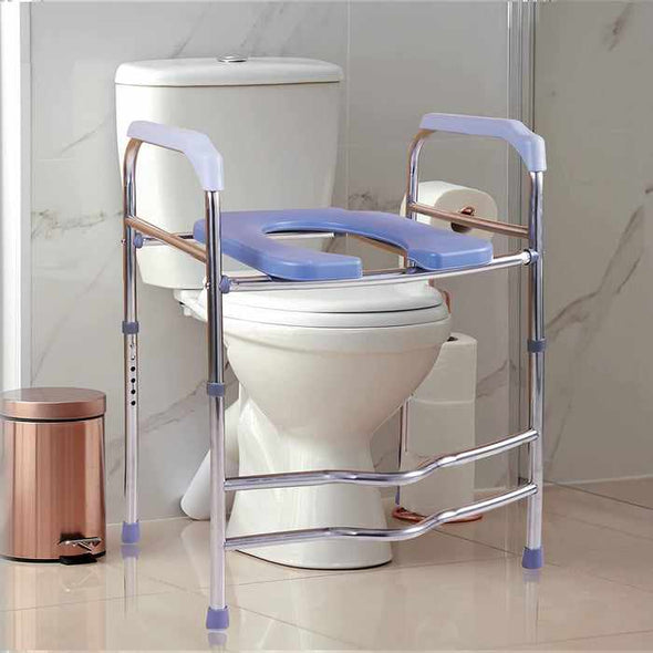 Heavy Duty Raised Elevated Toilet Seat With Handles-Aroflit