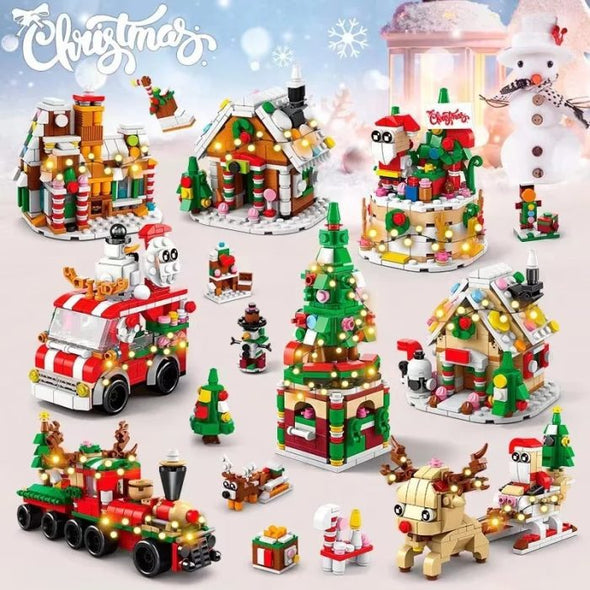 HoliBlox™ 6 In 1 Upgraded Christmas Building Blocks Set With Light