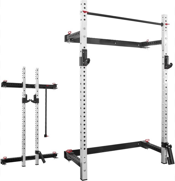 Home Gym Wall Mounted Folding Power Squat Rack-Aroflit
