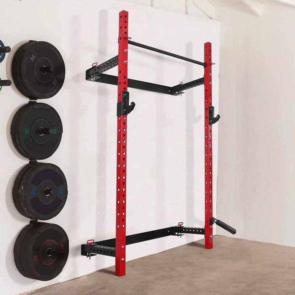 Home Gym Wall Mounted Folding Power Squat Rack-Aroflit