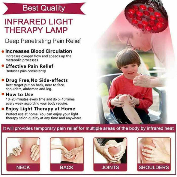 Home LED Near Infrared Red Lights Therapy Lamp-Aroflit