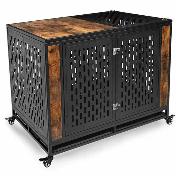Indestructible Heavy Duty Dog Escape Proof Kennel Crate-Aroflit