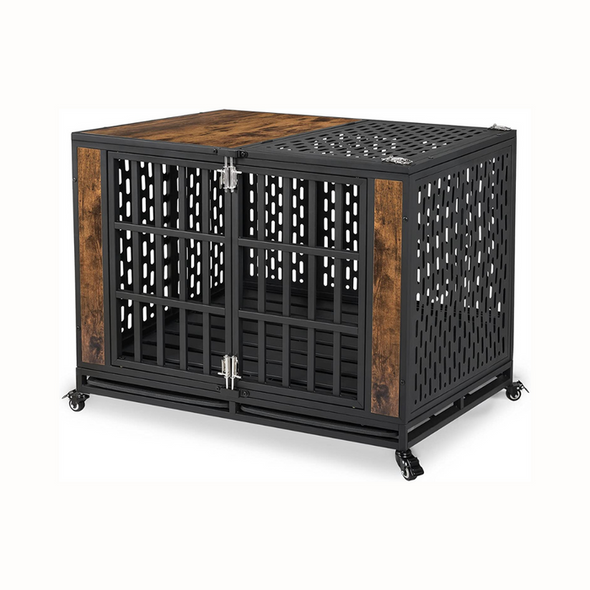 Indestructible Heavy Duty Dog Escape Proof Kennel Crate-Aroflit