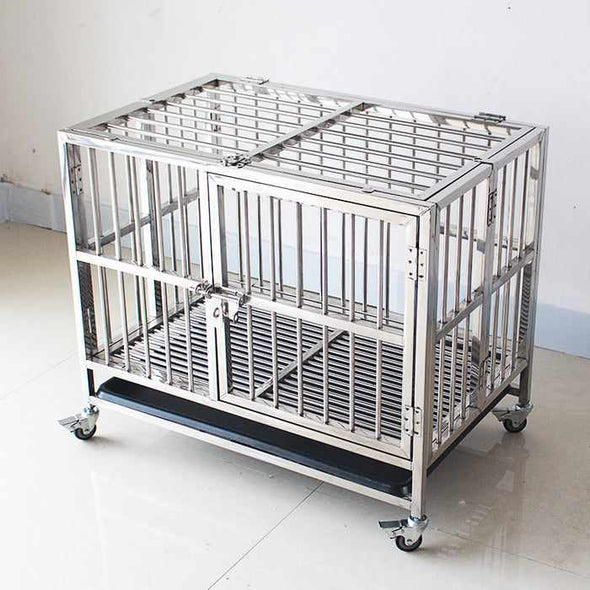 Indestructible Heavy Duty Dog Escape Proof Kennel Crate-Aroflit