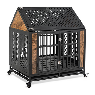 Indestructible Heavy Duty Dog Escape Proof Kennel Crate-Aroflit