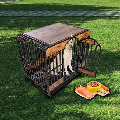 Indestructible Heavy Duty Dog Escape Proof Kennel Crate-Aroflit