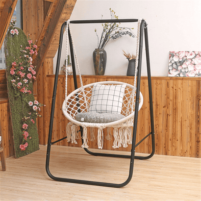 Indoor Bedroom Hanging Hammock Chair Swing Stand-Aroflit