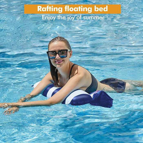 Inflatable Floating Pool Beach Hammock Lounge Chair Water Swimming Floating Bed