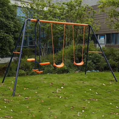 Large Children's Metal Backyard Swing Set-Aroflit