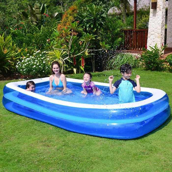 Large Family Inflatable Swimming Pool Garden Outdoor Summer Fun Paddling Pool