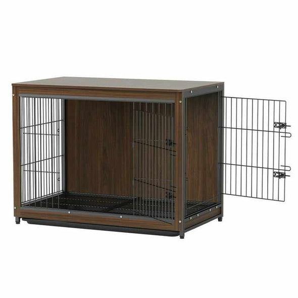 Large Wooden Indoor Dog Kennel Crate-Aroflit