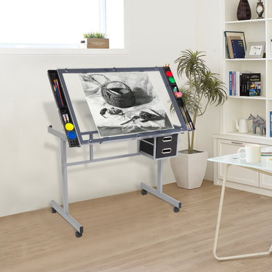 Light Drawing Drafting Artist Desk Table-Aroflit