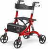 Lightweight Rolling Bariatric Rollator Walker With Seat-Aroflit