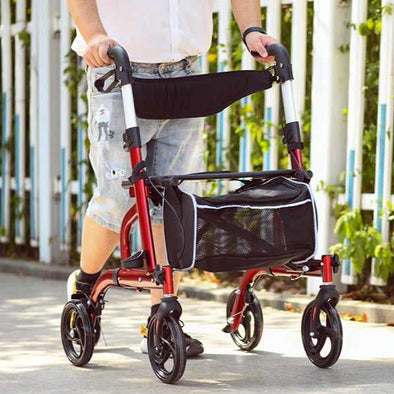 Lightweight Rolling Bariatric Rollator Walker With Seat-Aroflit