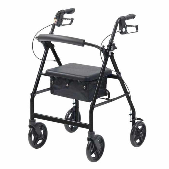 Lightweight Walking Rollator Folding 4 Wheeled Walker with Seat