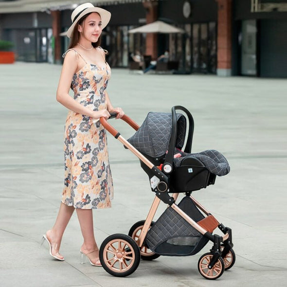 Luxury Baby Stroller – 3 In 1 Multi-Functional